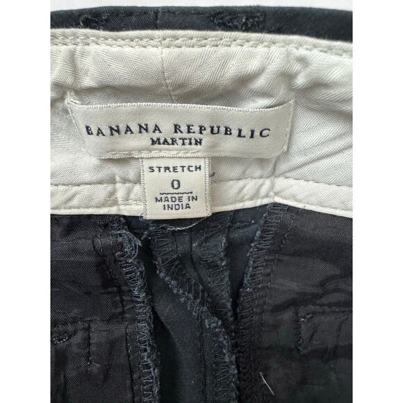 Y2K 2005 Banana Republic Martin Low-Rise Pants Career Tab Black Size 0 - Picture 7 of 9